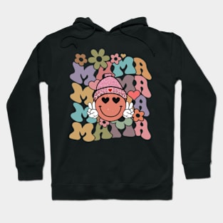 Boho Mama Wavy, Retro Mama, Happy Mother's Day Hoodie